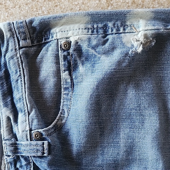 Aeropostale Cropped Jeans Size 5/6 Bleached Out Accents - Picture 3 of 12